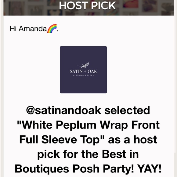 White Peplum Wrap Front Full Sleeve Top - Picture 9 of 9